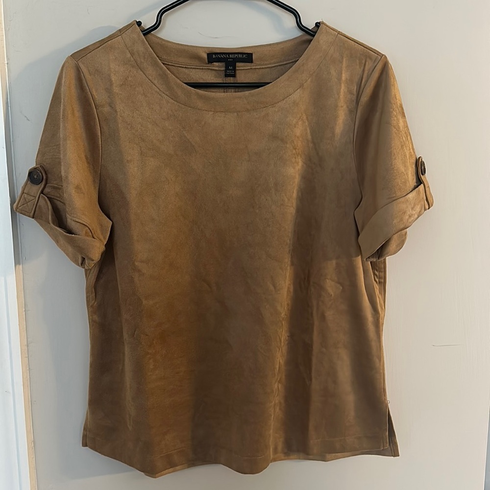 Banana Republic Faux Suede Top M